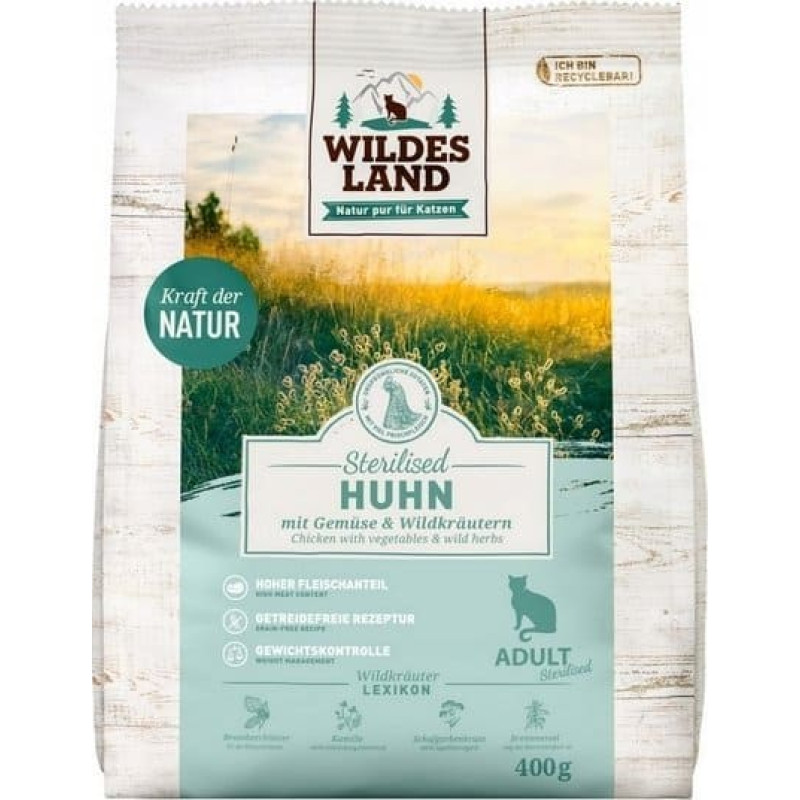 Wildes Land Wildes Land Cat Classic Adult Sterilised Huhn 400g