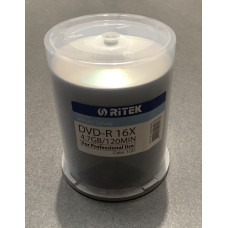 Traxdata TRAXDATA RITEK DVD-R 4,7GB 16X PRINTABLE SILVER CAKE*100  907CK100ISPRO