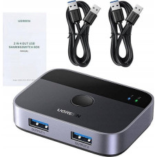 Ugreen HUB USB Ugreen Przełącznik USB-A 3.0 (2x2) UGREEN CM757, 5 Gbps + 2x kabel USB-A 1.5m