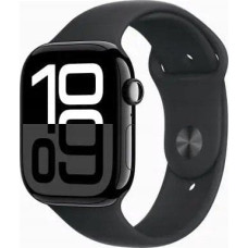 Apple Smartwatch Apple Apple Watch Series 10 GPS + Cellular 42mm Jet Black Aluminium Case with Black Sport Band - S/M