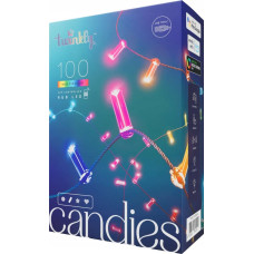 Twinkly Lampki choinkowe Twinkly Twinkly Candies – 100 Lampki w kształcie świeczki RGB LEDs, zielony przewód, USB-C