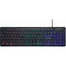 Gembird KB-UML-02 Rainbow backlight multimedia keyboard, black, US layout