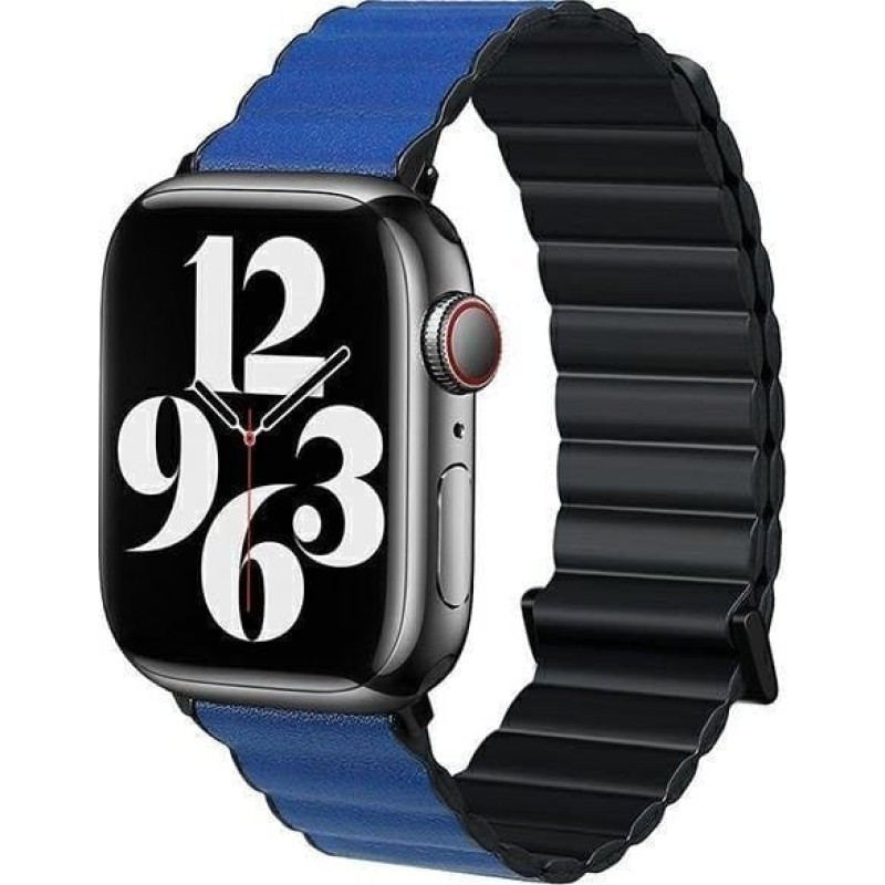 Beline Beline pasek Apple Watch Magnetic Pro 42/44/45/49mm czarno/niebieski black/blue box