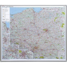 2X3 TABLICA MAPA DROGOWA POLSKI 102 X 120 CM