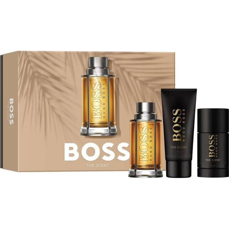 Hugo Boss Hugo Boss Boss The Scent For Man zestaw woda toaletowa spray 100ml + żel pod prysznic 100ml + dezodorant sztyft 75ml -SM