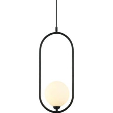 Italux Lampa wisząca Italux Modernistyczna lampa wisząca Lupus do salonu czarna biała