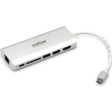 Triton HUB USB TRITON Stacja dokująca ROLINE USB typu C, HDMI 4K, USB 3.0 / USB 3.2 Gen 1, SD/MicroSD, Gigabit Ethernet