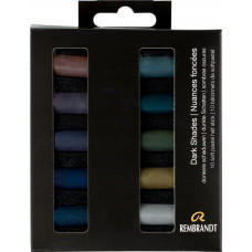 Artequipment Rembrandt Soft pastel set Dark Shades | 10 half pastels