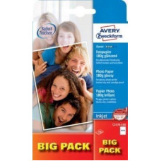 Avery Fotopapir 10x15cm 180g Glossy t/inkjet 1 foto/ark 100ark/pak - (100 ark pr. pakke)