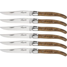 Laguiole Tradition Jean Dubost Laguiole 6 pcs. Steak Knife Set, Olive