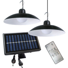 Eko-Light Lampa wisząca Eko-Light Milagro lampa wisząca solarna Saturn EKO9151 2x12W LED 150 lm 4000K IP45 podwójna czarna