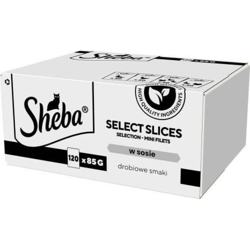 Sheba SHEBA Selection Select Slices Drobiowe smaki w sosie - Mokra karma dla kota 120x85g