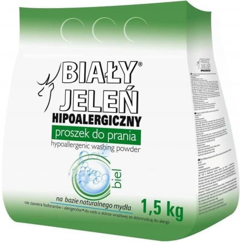 Biały Jeleń Hipoalergiczny proszek do prania Biel 1,5kg (BJŃ000013)