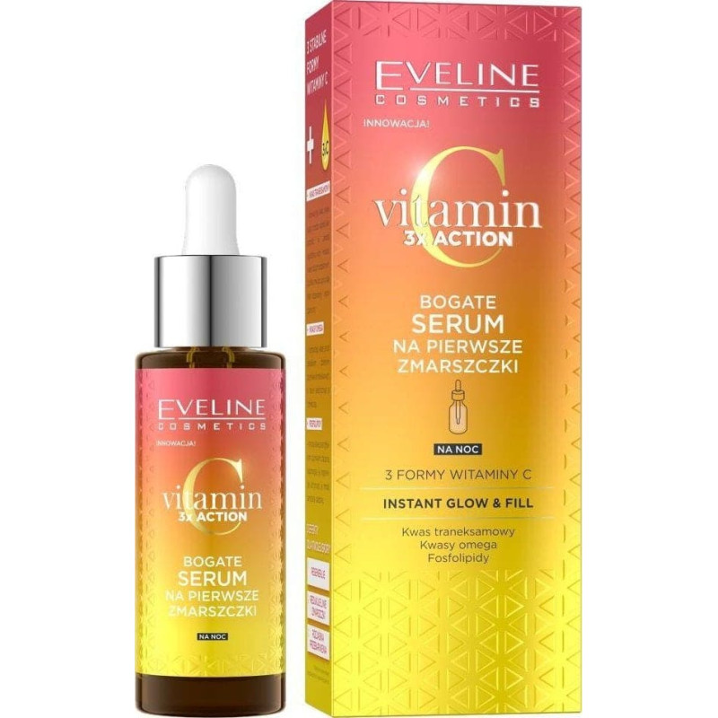 Xxxx__Eveline Cosmetics (Eveline) Eveline Vitamin C 3x Action bogate serum na pierwsze zmarszczki 30ml