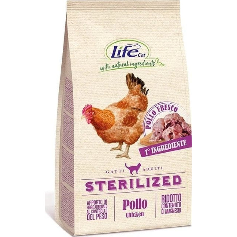 Life Pet Care Life Cat Karma dla Kota po Sterylizacji Kurczak 1,5kg