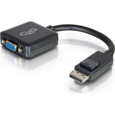 C2G Adapter AV C2G C2G 8in DisplayPort to VGA Adapter - DP to VGA Adapter Converter - Black - M/F - DisplayPort-Kabel - DisplayPort (M) zu HD-15 (VGA) (W) - 20.32 cm - eingerastet - Schwarz