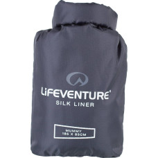 Lifeventure Silk Sleeping Bag Liner, Mummy, Grey