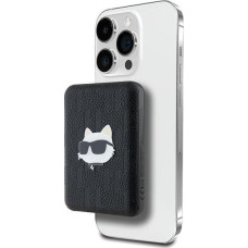 Karl Lagerfeld Powerbank Karl Lagerfeld Karl Lagerfeld Powerbank indukcyjny KLPB5FPGKSCHHK 15W 5000mAh czarny/black Choupette Head Pin MagSafe