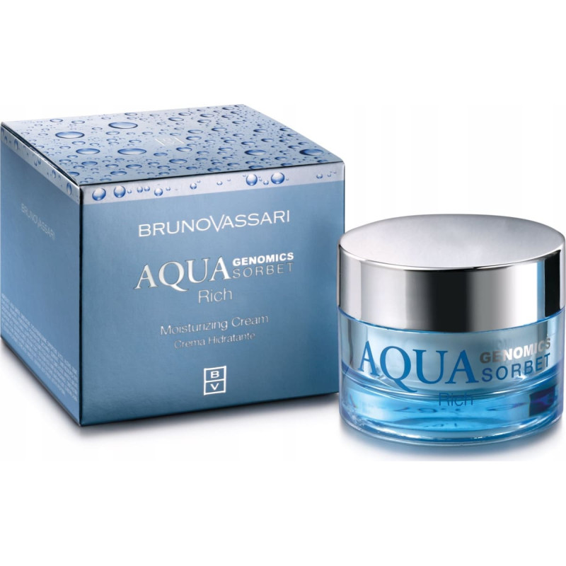 Bruno Vassari Bruno Vassari, Aqua Genomics Sorbet, Hyaluronic Acid, Hydrating, Rich Cream, For Face, 50 ml For Women