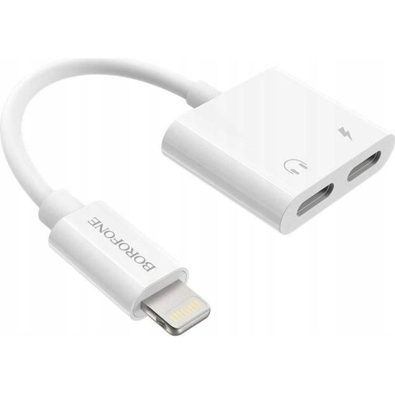 Borofone Adapter USB Borofone Lightning - Lightning x2 Biały  (6931474739605)