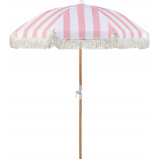 Beliani Parasol ogrodowy ⌀ 150 cm różowy z białym MONDELLO Lumarko!