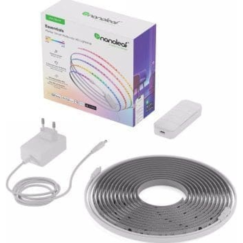 Nanoleaf Nanoleaf Essentials Smart Multicolour HD Lightstrip Starter Kit - taśma ledowa 5m, 550 Lm 18W 2700K-6500K, kontroler w zestawie (technologia Matter)