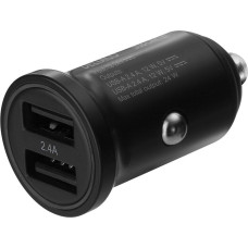 Deltaco Ładowarka Deltaco Car charger DELTACO 12/24 V USB with two USB-A connectors, 24 W, black USB-CAR127