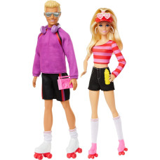 Mattel Lalka Barbie Mattel Barbie lalka Fashionistas+Ken na wrotkach HXK90 /4