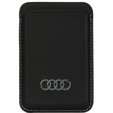 Audi Audi Synthetic Leather Wallet Card Slot czarny/black MagSafe AU-MSCH-Q3/D1-BK