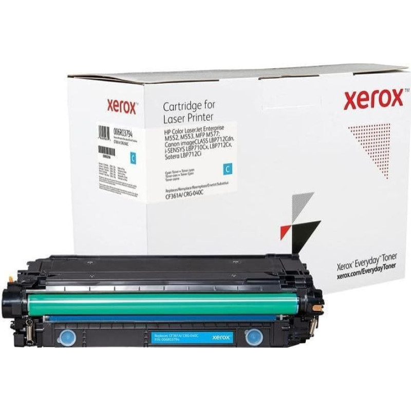 Xerox Tusz Xerox Xerox Everyday Toner Cyan (006R03794) 5k (Alternative zu: CF361A/CRG-040C) VE 1 Stück für HP Color LaserJet Enterprise M552, M553, MFP M577, Canon imageCLASS LBP712Cdn, i-SENSYS LBP710Cx, LBP712Cx, Satera LBP712Ci