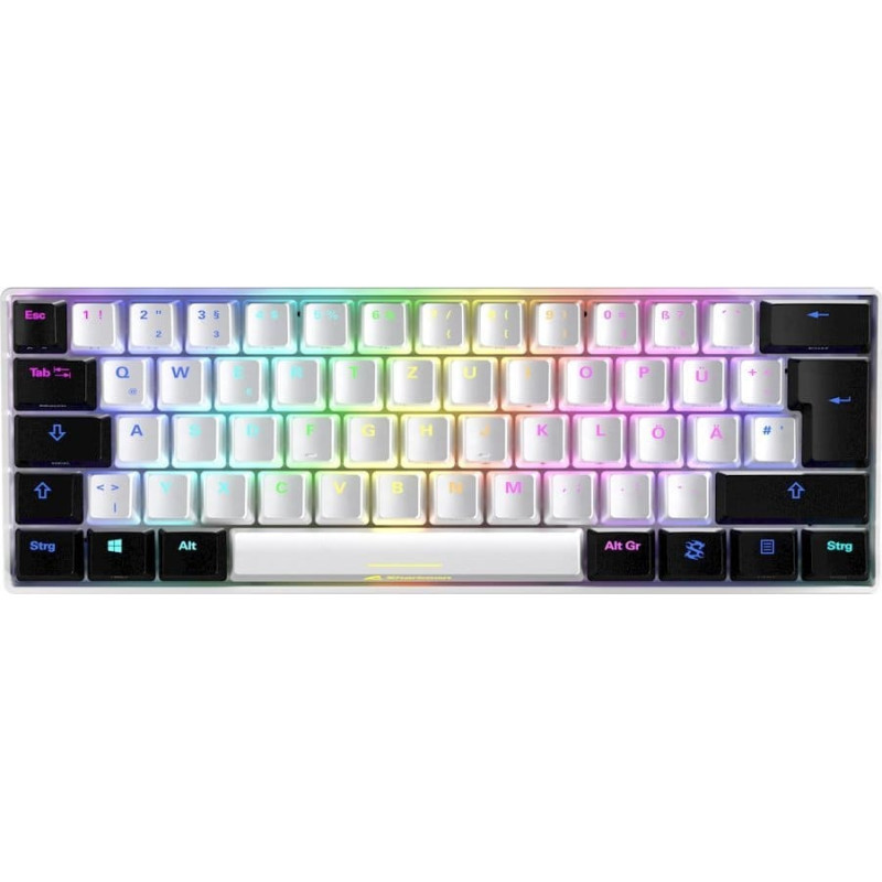 Sharkoon Klawiatura Sharkoon DE layout - Sharkoon SKILLER SGK50 S4, gaming keyboard (white/black, Kailh Blue)