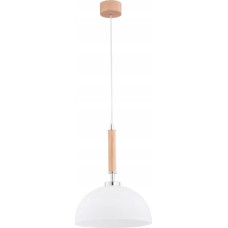 Alfac Lampa wisząca Alfac Alfa Delia 60934 lampa wisząca zwis 1x60W E27 drewno/biała