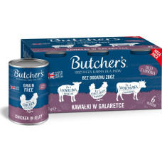 Butcher’s Butcher's Original Recipe in Jelly mix smaków z wątróbką lub nerkami kawałki w galaretce karma dla psa 6 x 400g