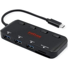 Triton HUB USB TRITON Koncentrator ROLINE USB 3.2 Gen 1, potrójny, kabel połączeniowy typu C