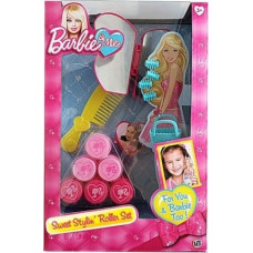 Mattel Lalka Barbie Mattel Barbie by Mattel,  Glamtastic Sweet Stylin Rollers, Doll Accessory Play Set, Barbie and Me, For Girls, 3+ years, 13 pcs For Girls