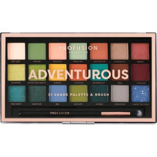 Profusion PROFUSION_Eyeshadow Palette paleta 21 cieni do powiek z pędzelkiem Adventurous