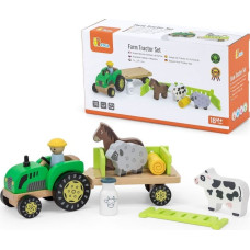 Viga Toys Traktor Drewniany Zwięrzatka Farma Zagroda Lumarko!