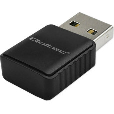 Qoltec Karta sieciowa Qoltec Karta sieciowa Qoltec Bezprzewodowy Ultra szybki DUAL mini WiFi adapter 2 x 2dBi Standard AC | 1300Mbps