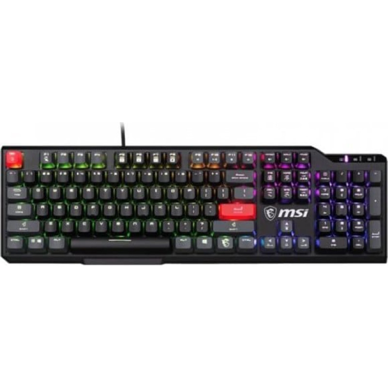 MSI Klawiatura MSI MSI Vigor GK41 Dusk LR US klawiatura Gaming USB QWERTY Angielski Czarny