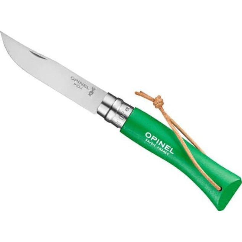 Opinel Opinel France Peilis Opinel Colorama 07 Inox Grab, žalias, su dirželiu