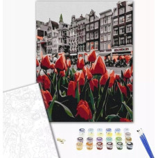 Twoje Hobby Malowanie po numerach BRUSHME, 40x50 cm, tulipany Amsterdamu, 1 szt.