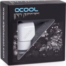 Alphacool Alphacool icicle L connector rotatable G1/4 AG to G1/4 IG - white, connection (white, for soft hoses (PVC, silicone, neoprene))