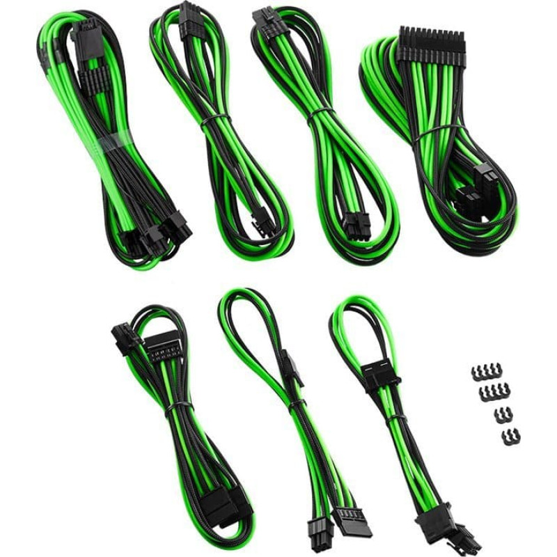 Cablemod CableMod C-Series PRO ModMesh 12VHPWR Cable Kit for Corsair RM, RMi, RMx (Black Label) - black/light green