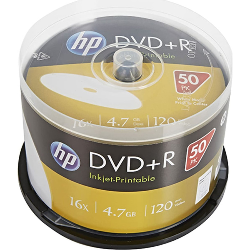 HP HP DVD+R | 4.7GB | x16 | szpindel 50 | 12cm | do archiwizacji danych