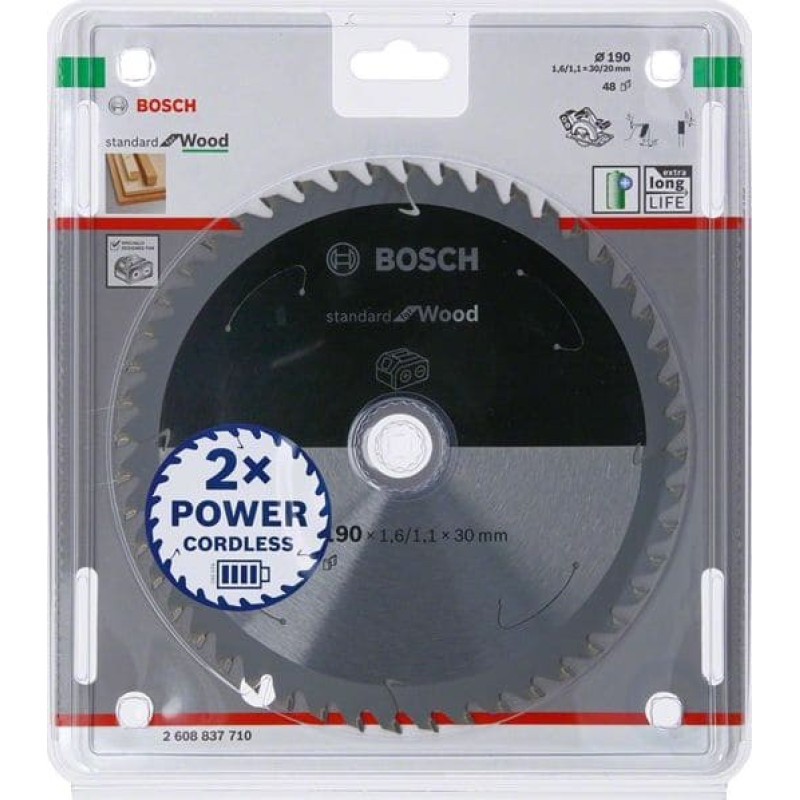 Bosch Standard Wood tarcza do drewna 190x30x48 (2608837710)