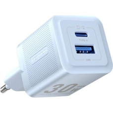 Vention Kabel zasilający Vention Ładowarka sieciowa, Vention, FEQL0-EU,  USB-C, USB- A,  30W/30W , GaN (niebieska)