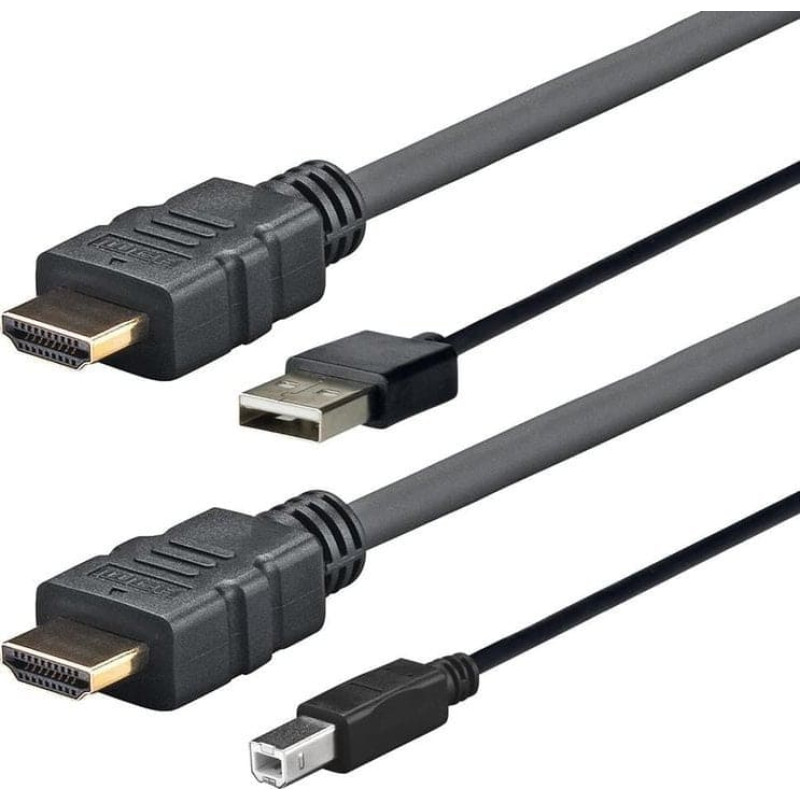 Vivolink Kabel VivoLink Vivolink PROHDMIUSBAB3AMP kabel HDMI 3 m HDMI Typu A (Standard) Czarny