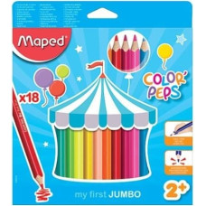 Maped Kredki Colorpeps Jumbo trójkątne 18 kolorów (834012)