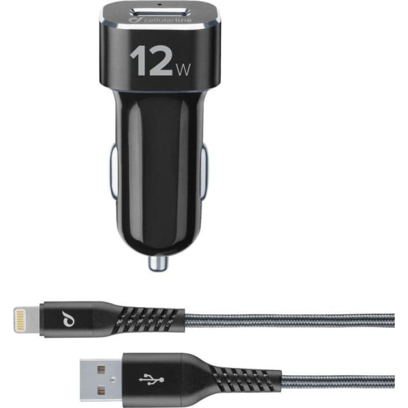 Cellular Line Ładowarka Cellular Line CAR CHARGER KIT TETRA MFI BLACK