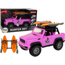 Leantoys Auto Terenowe 1:14 Napęd Frykcyjny Różowe Surfing